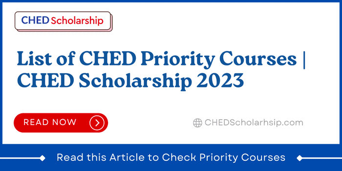 List of CHED Priority Courses 2023