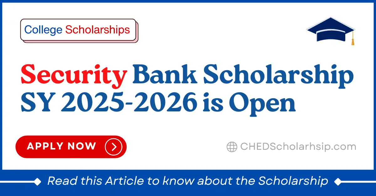Security Bank Scholarship 2025