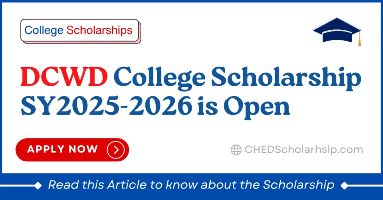 DCWD College Scholarship 2025-2026 Application is Open