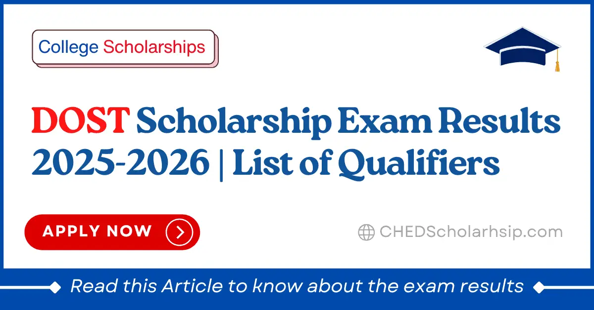 DOST Scholarship 2025-2026 Exam Results - List of Qualifiers